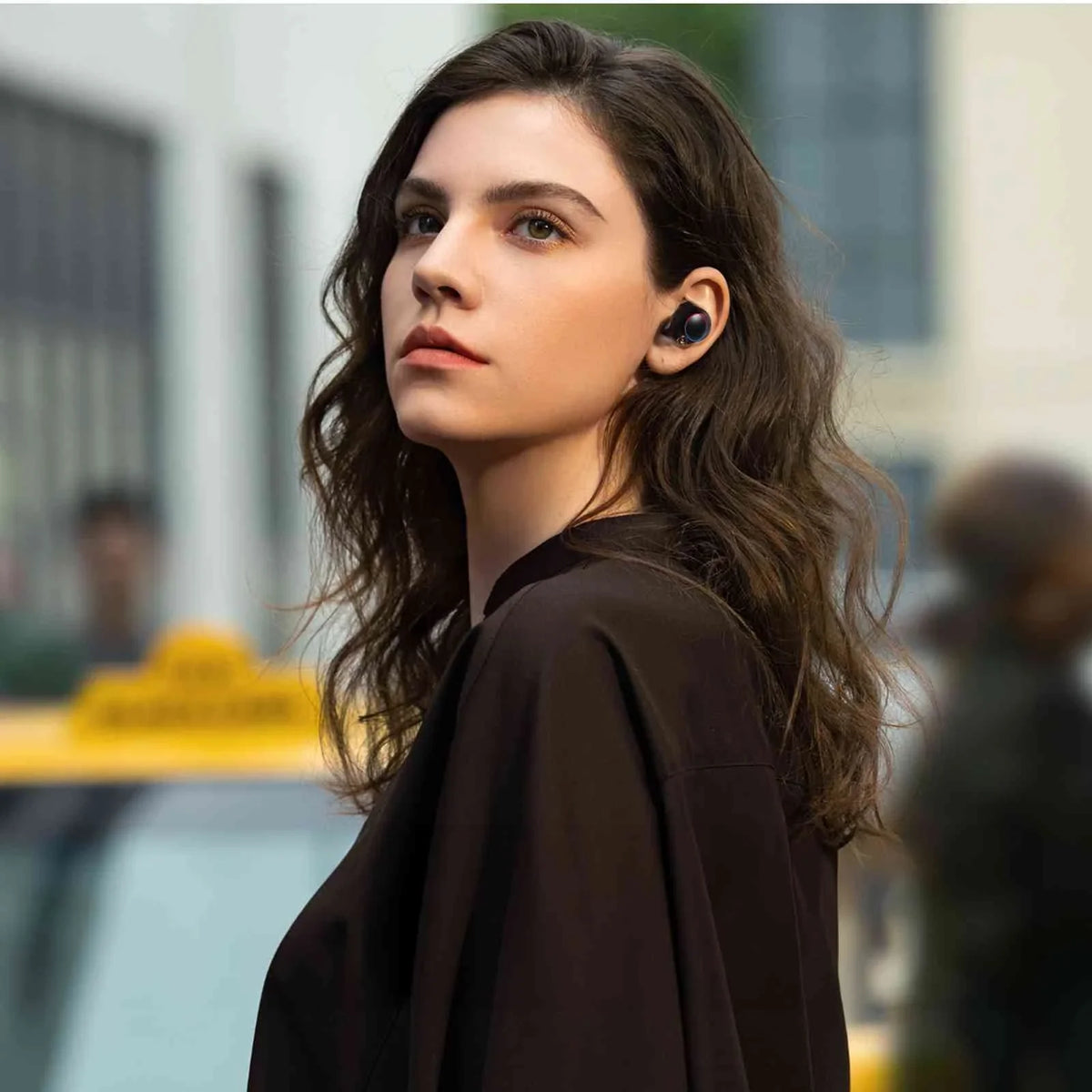 UrbanX True Wireless Bluetooth Earbuds + Charging Case, Black, Dual Connect,  Water Resistance, Bluetooth 5.2 Connection, Balanced, Bass Boost Compatible with Lenovo Tab  Pro