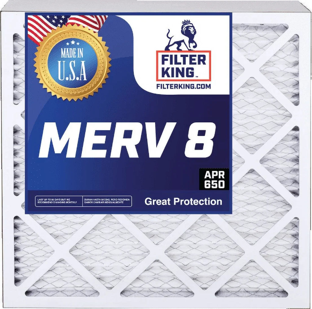 Filter King 16x25x0.5 Air Filter | 4- |  8  Pleated / Furnace Filters |    | Actual Size: 15.5 x 24.5 x 0.5"