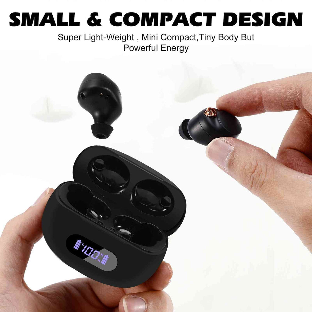UrbanX True Wireless Bluetooth Earbuds + Charging Case, Black, Dual Connect,  Water Resistance, Bluetooth 5.2 Connection, Balanced, Bass Boost Compatible with Lenovo Yoga Smart Tab