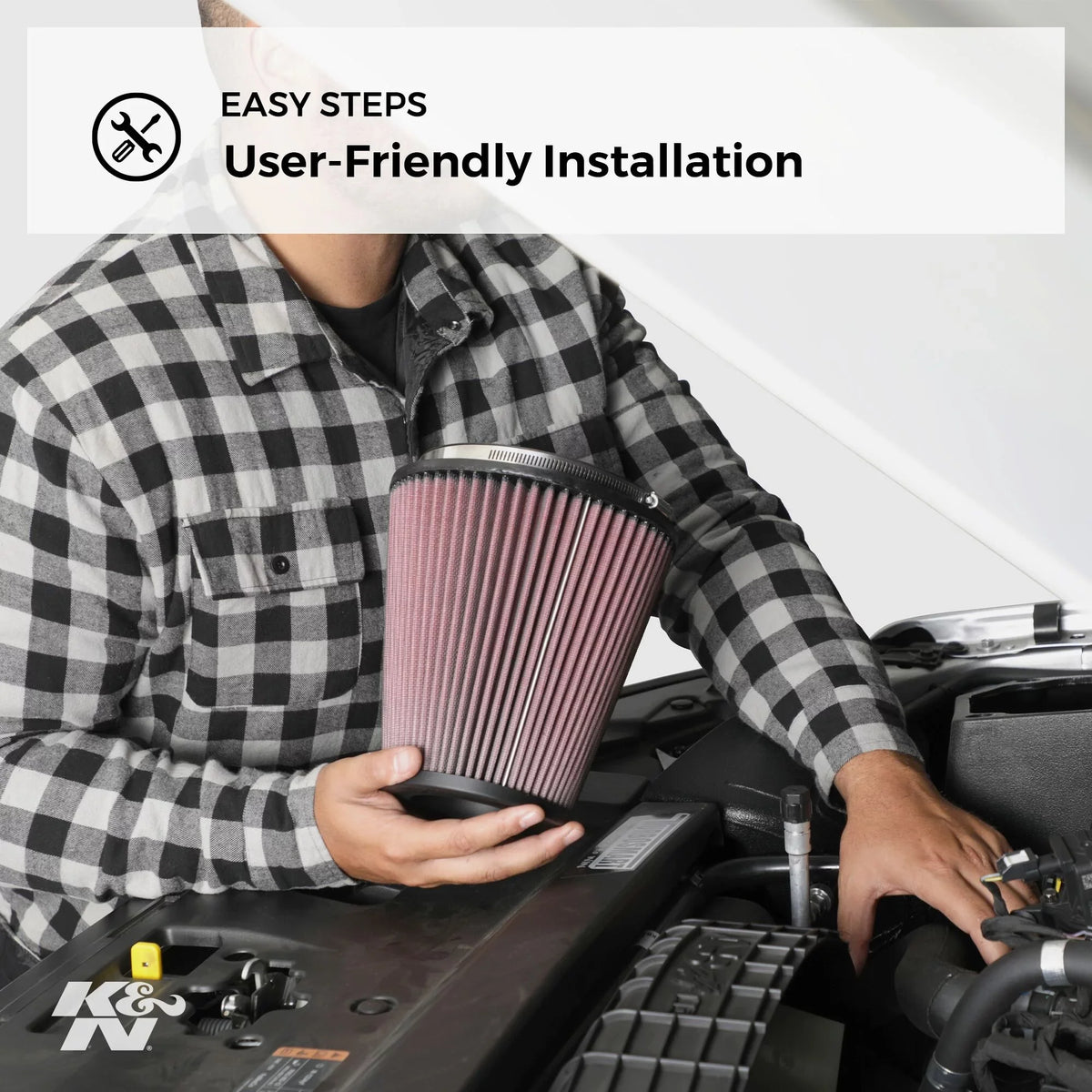 & Universal Clamp-On Engine Air Filter: Washable and Reusable: Round Tapered; 4 in (102 mm) Flange ; 9 in (229 mm) Height; 6 in (152 mm) Base; 4.625 in (117 mm) Top , -0870