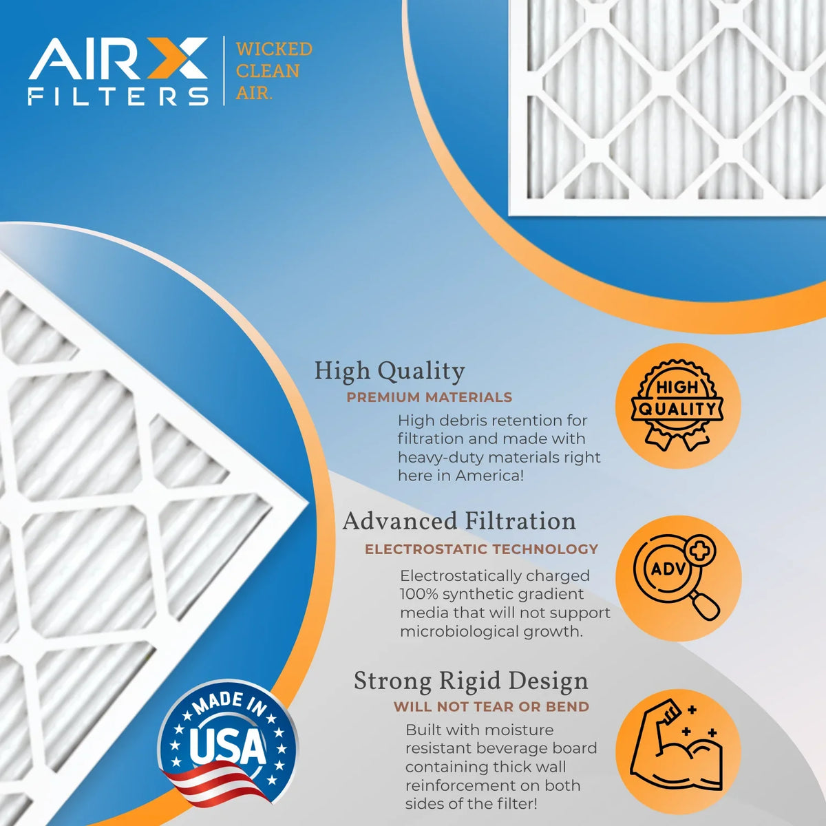 14x24x1 Air Filter  13 Rating, 12 Pack of Furnace Filters Comparable to  1500 - 2200 &  9 - Made in  by     .
