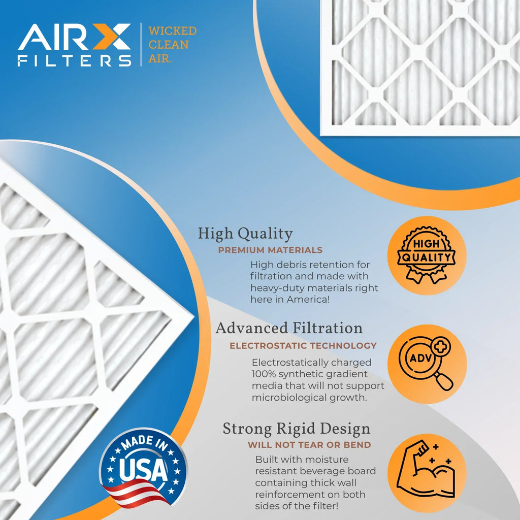 12x18x1 Air Filter  8 Comparable to  700 &  5 Electrostatic Pleated Air Conditioner Filter 6 Pack   Premium  Made 12x18x1 Furnace Filters by     .